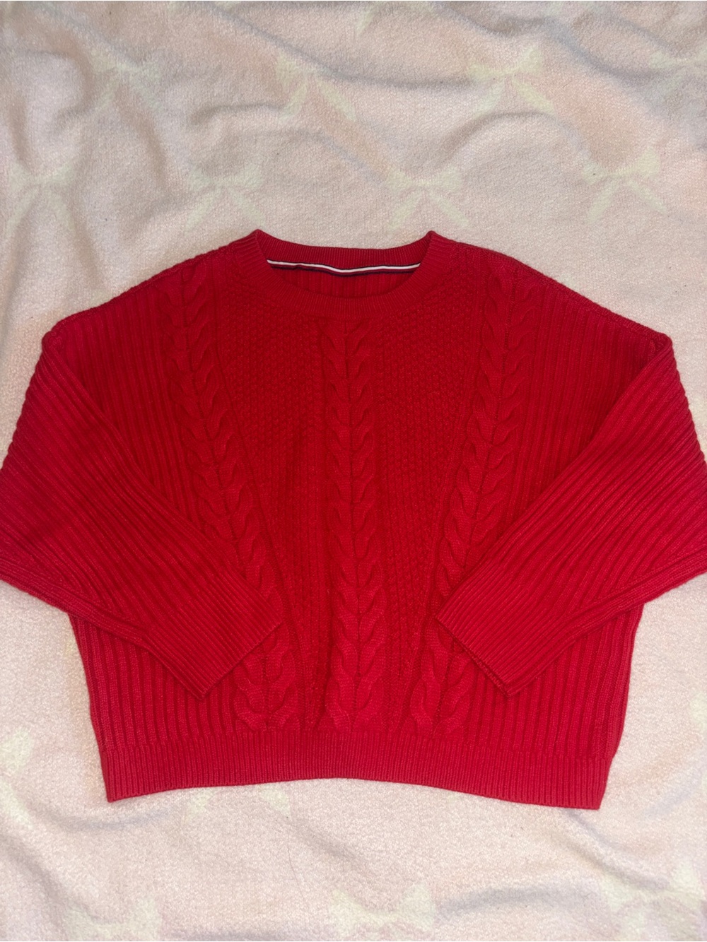 Red Cable Knit Women's Sweater - Tommy Hilfiger